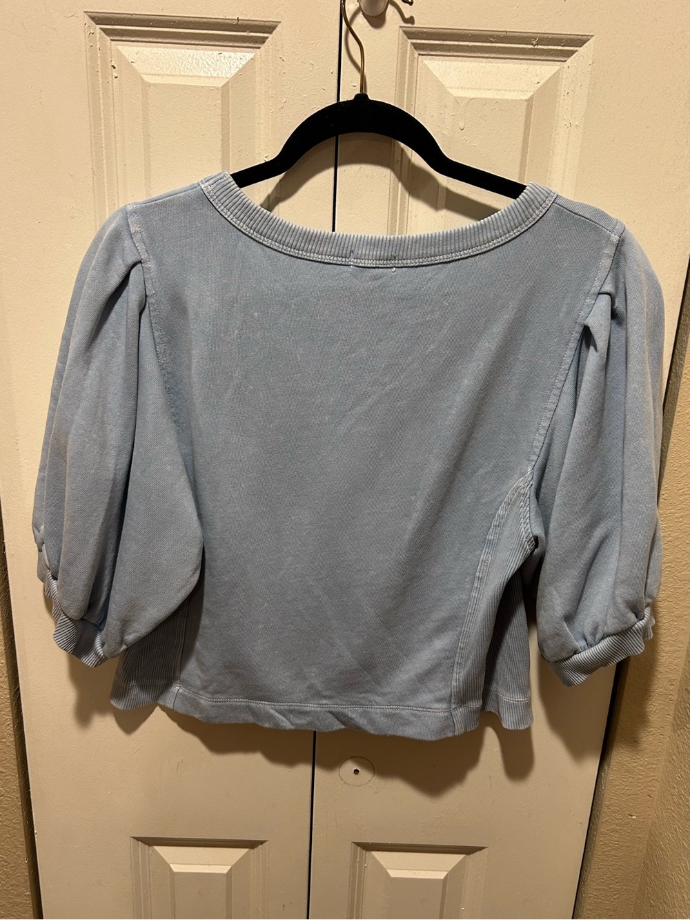 Aerie Puff Sleeve Sweatshirt Crop Top , size Large - Picture 6 of 6